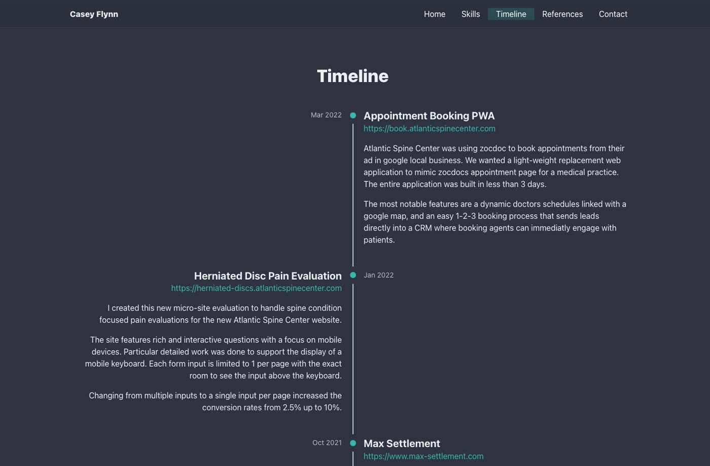 Projects Timeline